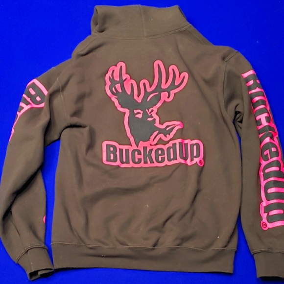 Pink / Brown Bucked Up Hoodie - Picture 1 of 3
